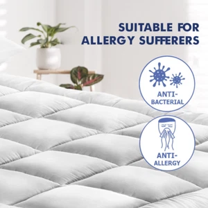 2000GSM Pillowtop Mattress Topper Bed Matress Mat Pad Protector SB/DB/QB/KB 10CM - Picture 1 of 14