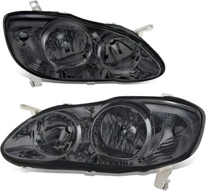Smoke Lens Style JDM HeadLights Lamps Assembly For 2003-2008 Toyota Corolla - Picture 1 of 7