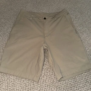 Pantalones Cortos Lululemon Para Hombre 30 Caqui Comisión 9" Entrepierna Beige Informal Elástico - Imagen 1 de 7
