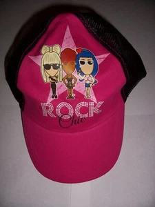 Girls Baseball Cap in Black / All time Fan or Pink Rock Chic detail - Picture 1 of 12