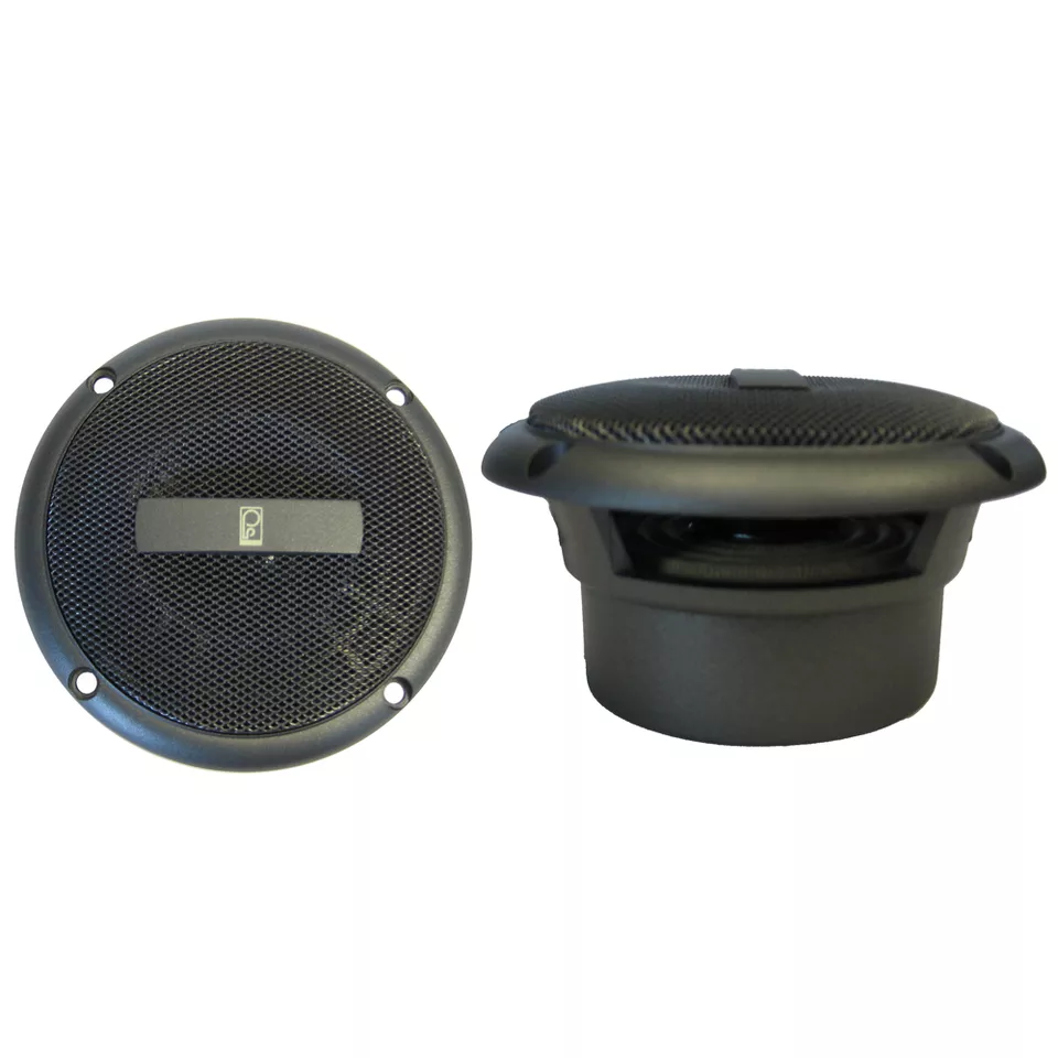 PolyPlanar 3" Round Flush-Mount Marine Boat Component Speakers (Pair) Gray - Image 1 of 1