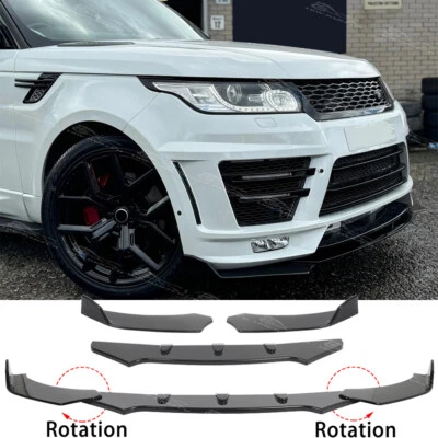 DREAMIZER For Land Rover Range Rover 14+ Gloss Black Front Bumper Splitter Spoiler Lip Kit
