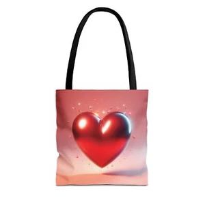 Herz & Hund Tasche, schicke Einkaufstasche, Valentinstag Essentials - Bild 1 von 5