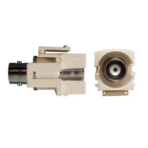 Eagle BNC Keystone Jack Light Almond Insert Plug Modular Connector QuickPort - Picture 1 of 1