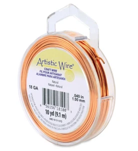 Alambre artístico natural calibre 18 alambre resistente al deslustre 10 yardas - Imagen 1 de 1
