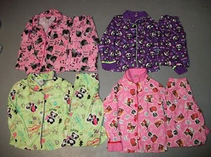 JOE BOXER SO 2 PC FLANNEL PAJAMA PJ SET CATS PANDA BEARS GIRLS SZ M 7 8 - Picture 1 of 9