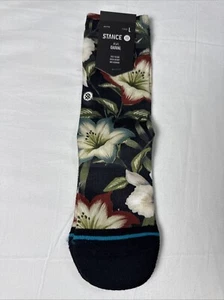 STANCE L 2-5.5 Youth Variegate Socks Crew Tropical Print Kids Boys Girls - Picture 1 of 2