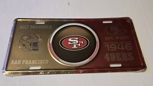 NEW SAN FRANCISCO 49ERS PREMIUM METAL AUTO TAG LICENSE PLATE NFL  - Picture 1 of 5