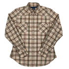 VTG Ralph Lauren Plaid Flannel Pearl Snap Western Shirt Slim Fit Size 10