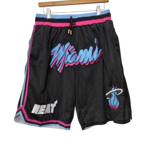 Miami Heat Mesh Basketball Shorts Just Don City Edition Men's Size XL Black NWT - Picture 1 of 4