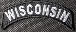 Wisconsin Mini Rocker Embroidered Biker Patch - Picture 1 of 1