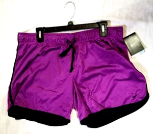 Nike Women's Plus XL Loose Dri-FIT Running Training Gym Shorts Purple 642673 - Picture 1 of 9
