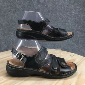 Finn Comfort Sandals Womens 41 Gomera Slingback Black Hook & Loop Comfort Casual - Picture 1 of 17