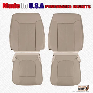 2011 TO 2016 Ford F250 F340 F450 F550 Driver Passenger Leather Seat Cover Tan - Picture 1 of 20