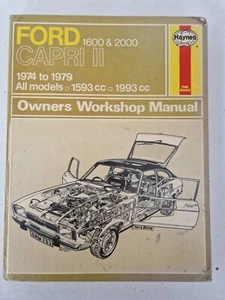 Ford Capri Mk2 Haynes Manual 1974 to 1979 L XL GL GT GTXL S Ghia Pinto Engine - Picture 1 of 22