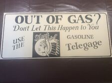 Vintage Sign Advertising Silent Chief Oil Gas Petroleum American Indian Picture