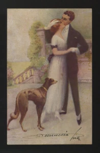 cartolina d'epoca-post card-DONNINE WOMAN LADY FRAU FEMME 120 glamour bacio - Bild 1 von 1