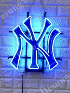 New York Yankees Baseball Logo Bier Neonlicht Schild 17"x14" HD lebendiger Druck - Bild 1 von 6