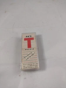 Rompecabezas vintage Pa's T No. P20 4 piezas de madera WM. F. Drueke & Sons - Imagen 1 de 4