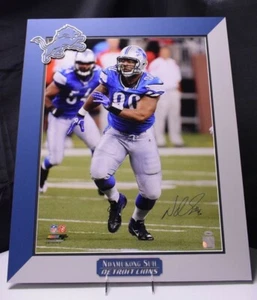 Ndamukong Suh Detroit Lions Signed Photo with Custom Matting w/COA - Picture 1 of 7