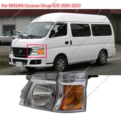 LEFT FACELIFT VAN Crystal Headlight for NISSAN LHD Caravan Urvan E25 MK4 05-12 - Image 1 of 4