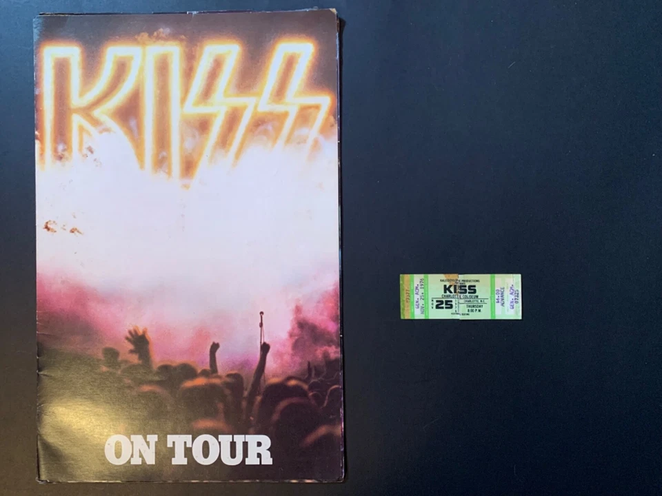 kiss 1976 destroyer tour program and 2 ticket stubs - Image 1 of 3