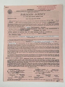 Contrato de concierto Clarence Carter 1975 Freeport Bahamas - Imagen 1 de 1