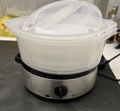 Russell Hobbs Vaporiera, Multicottura, 800 W, 9 Litri, 3 vaschette scompartiment - Immagine 1 di 2