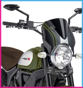 PUIG CUPOLINO RETRO DUCATI SCRAMBLER ICON/CLASSIC/FULL T. 15-24 NERO-CARBON - Photo 1/1