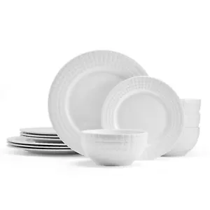 Lexi 12 Piece Dinnerware Set Service for 4 White - Picture 1 of 9