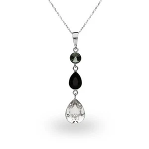 Spark Silver Jewelry Sweet Tears - Collar gota cristal 925/- cadena de plata - Imagen 1 de 1
