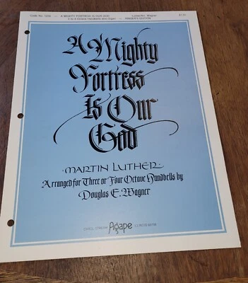 A Mighty Fotress Is Our God Martin Luther Sheet MusicFor 3or4 Octave Hand Bells - Image 1 of 3