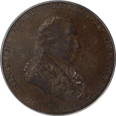 1795 Grate Halfpenny, PCGS BN 63 - Large Buttons Reeded Edge Cover