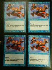 Vintage MTG Portal Cloud Pirates (x4) Blue Common Cards Excellent