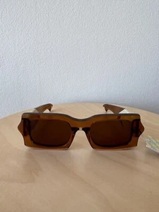 New Karen walker sunglasses eyewear glasses womens blow wave ochre mix rectangle - Picture 1 of 7