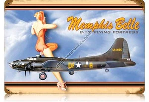B-17 Memphis Belle Blechschild - Hand Made in USA mit American Steel - Bild 1 von 1
