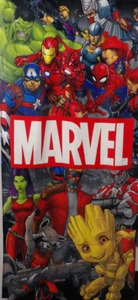 Toalla de baño de playa de grupo con logotipo de personajes Marvel 28X58 100 % algodón - Imagen 1 de 1