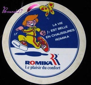 Ancien Autocollant Les Chaussures ROMIKA La vie est belle en chaussures papillon - Imagen 1 de 1