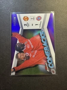 2023-24 Topps Finest Manchester United /299 Purple Refractor Comebacks vs Bayern - Picture 1 of 2