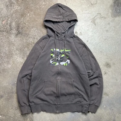 Vintage Y2K DC Shoes Zip Hoodie Men's Size S Logo Gray Skateboarding Grunge 00s - Image 1 of 4