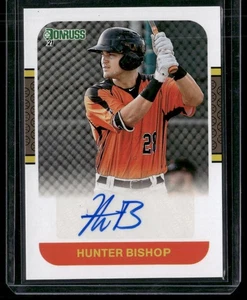 2021 Donruss #87S-HB Hunter Bishop Retro 1987 Signatures - Picture 1 of 2