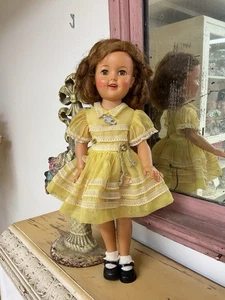 Antike 50er Jahre Vinyl Shirley Temple Puppe alles original 17 Zoll - Bild 1 von 12
