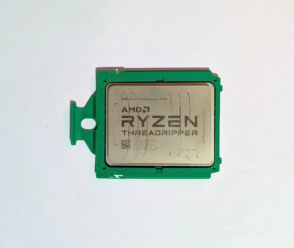 CPU AMD RYZEN THREADRIPPER 1920X 12 CORE SOCKET TR4 WORKSTATION PC THREAD RIPPER - Immagine 1 di 3