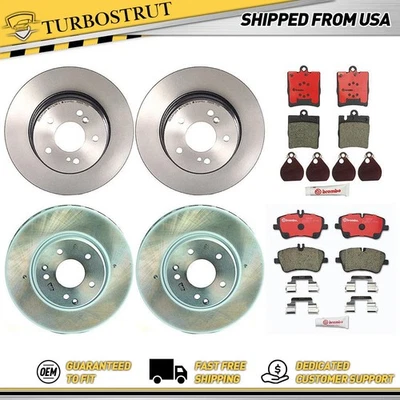 Kit de pastillas de rotores de freno delanteros traseros OE Brembo para Mercedes-Benz C240 2003-2005 Foto 1 de 4