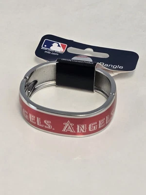 Game Time Los Angeles Angels MLB Bracelet / Bangle Red Metal Sport Baseball New - Image 1 of 4