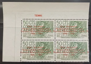 Mexiko - Raketenpost - MiNr. XI  von 1961 - Eckrandviererblock ! ** - sehr rar ! - Bild 1 von 1