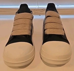 RICK OWENS Zapatos de tabla informales de caña baja con cordones TALLA 44 / 10/10.5 - Imagen 1 de 4
