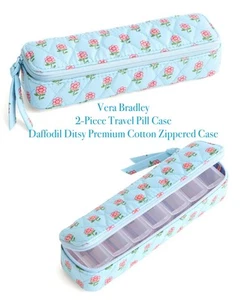 NWT AUTHENTIC Vera Bradley Daffodil Ditsy Premium Cotton 7 Day Travel Pill Case - Picture 1 of 10