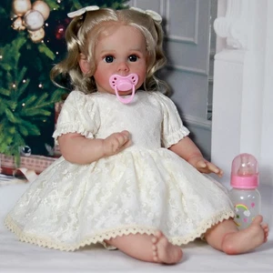 Real Lifelike Reborn Baby Dolls Girl Doll Vinyl Silicone Newborn Toddler Gift - Imagen 1 de 8