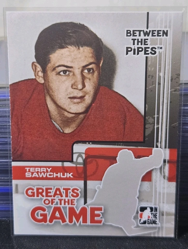 08-09 In The Game Terry Sawchuk Between The Pipes 🚨🚨🚨 Detroit Red Wings  - Image 1 of 2